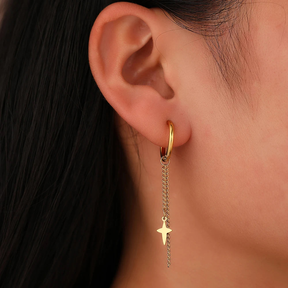 Pendientes Estrella Colgantes