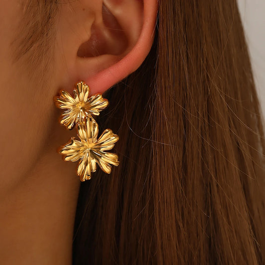 Pendientes Doble Flor